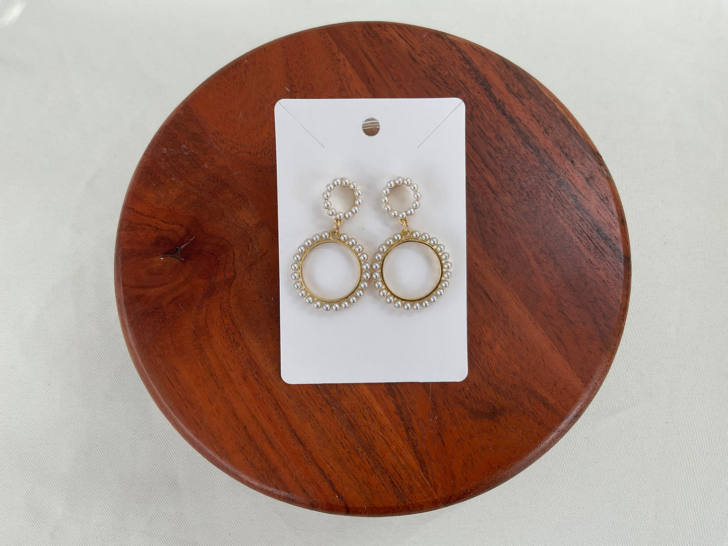 Pearly Circle Earrings