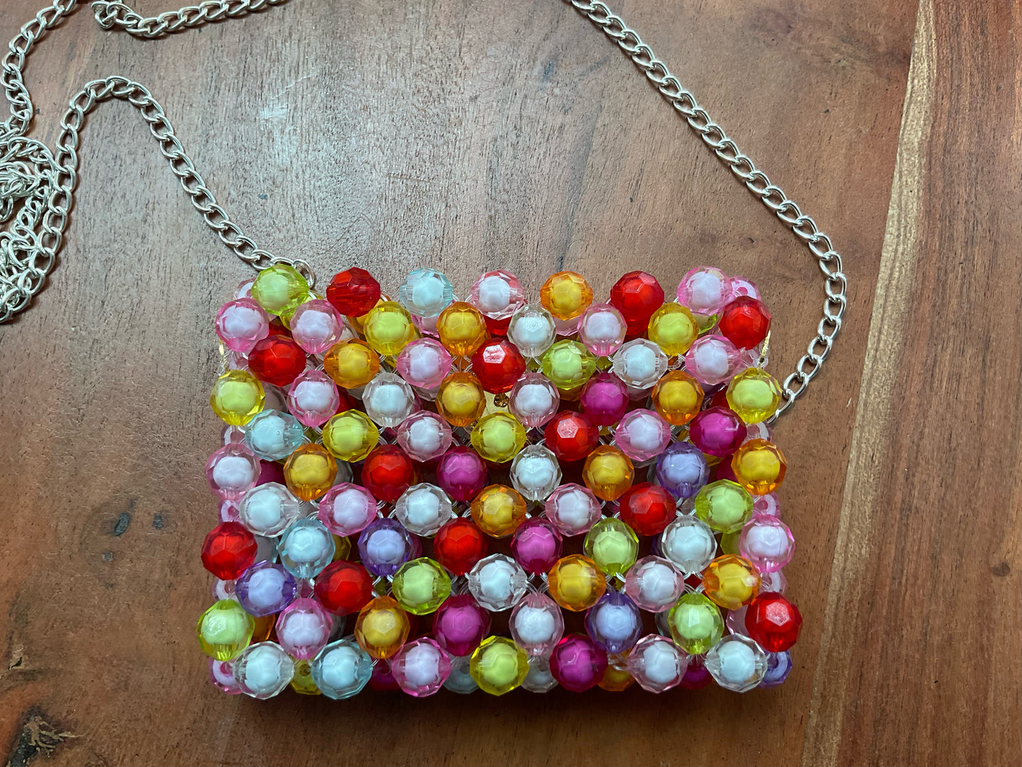 Rainbow Medley Beaded Purse