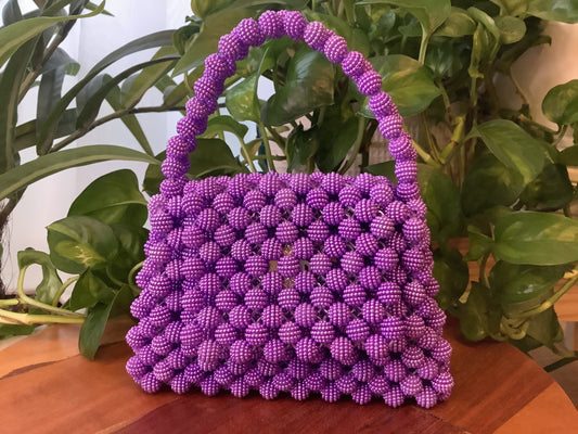 Purple Beaded Purse