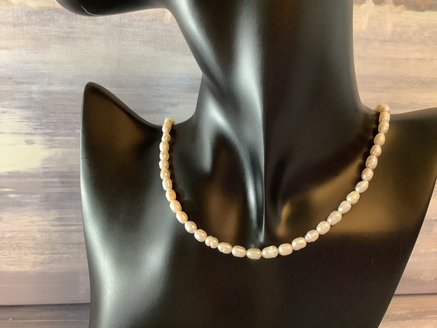 Eternal Elegance: Freshwater Pearl Necklace with Gold-Filled Clasp"