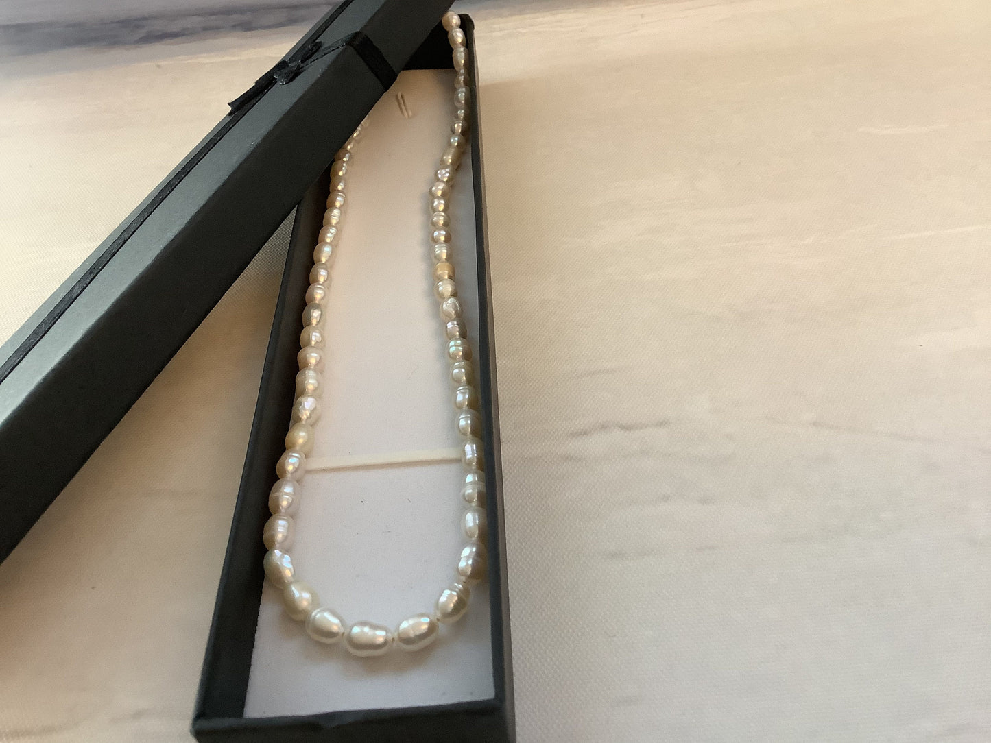 Eternal Elegance: Freshwater Pearl Necklace with Gold-Filled Clasp"